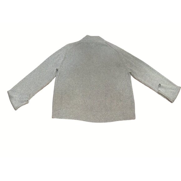 Calvin Klein Mens XL Gray Ribbed All Cotton Half Zip Sweater - Picture 8 of 8